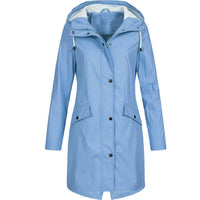 Regenjacke Damen Übergangsjacke | Figurbetont & Atmungsaktiv in Hellblau