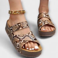 Diana - Orthopädische Fashion-Sandalen in Kaffee