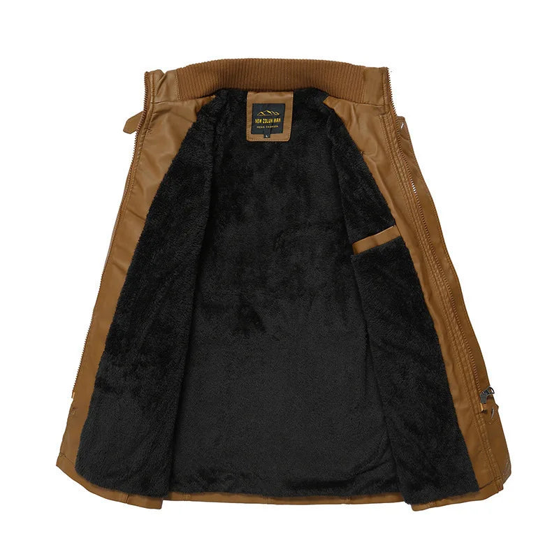 Cole™ Jaqueta de couro longa