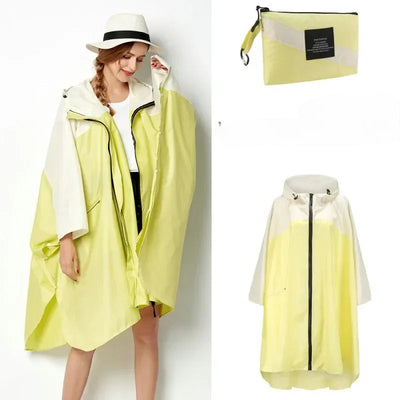 Damen Regenponcho mit Kapuze – Wasserdicht und stylisch für Outdoor-Aktivitäten