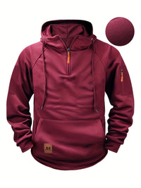 Hoodie Herren Warm Mit Kapuze | Casual & Funktional in Tiefrot