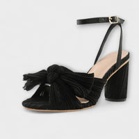 Fee - Sandalen mit dicker Schleife in Schwarz