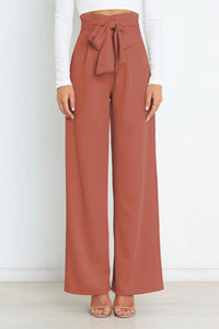 Isabella - Elegante Damenhose mit weitem Bein in Rost