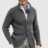 Philipp | Herren Raffinierte Knöpfen Strickjacke in Grau
