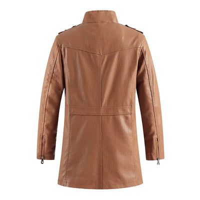 Chase™ Lange Bikerjacke aus Leder