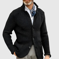 Philipp | Herren Raffinierte Knöpfen Strickjacke in Schwarz