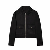 Alina | Kurzjacke Mit Reißverschluss in Schwarz