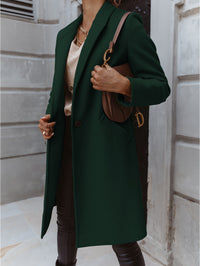 Eleganter Damen Wollmantel | Charmer in Dunkelgrün