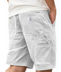Lucas - Veredelte Cargoshorts in Weiß