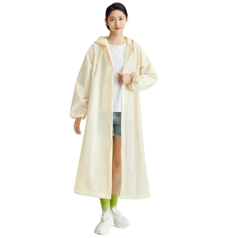 Unisex Regenponcho mit Kapuze - Wiederverwendbar und Winddicht für Outdoor-Aktivitäten