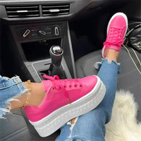 Wilgie - Bequeme Schnürschuhe in Rosa