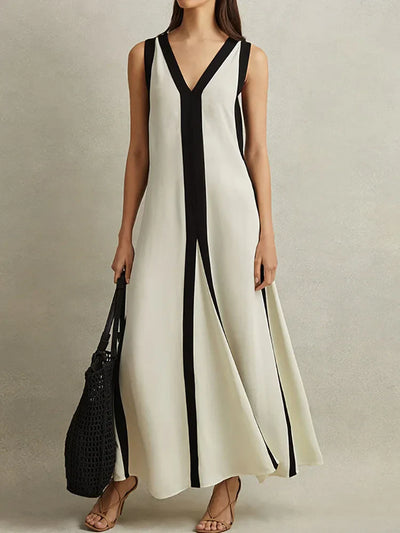 Sheila - Elegantes ärmelloses, rückenfreies Maxikleid