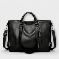 Verena | Damen Komfort Leder Tasche in Schwarz