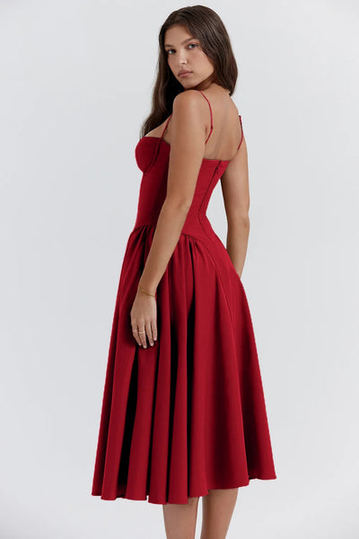 Sommerkleid mit Sweetheart-Ausschnitt – Elvira