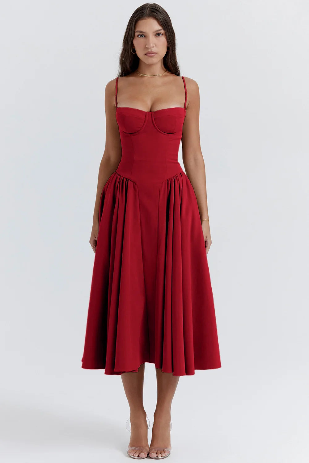 Sommerkleid mit Sweetheart-Ausschnitt – Elvira