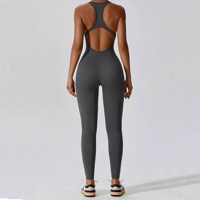 Solider Yoga-Jumpsuit für Damen – Einteilige Activewear für Yoga & Pilates