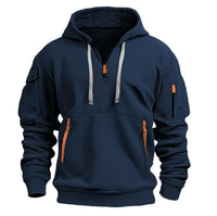 Hoodie Herren Mit Reißverschluss | Casual & Praktisch in Blau