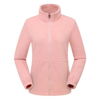 Fleecejacke Damen Mit Reißverschluss | Weich Gefüttert Mit Stehkragen in Rosa