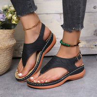 Greta | Stylishe Orthopädische Zehensandalen für Damen in Schwarz