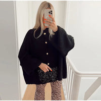Eliana | Lässiger Oversize-Cardigan in Schwarz