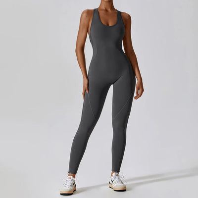 Solider Yoga-Jumpsuit für Damen – Einteilige Activewear für Yoga & Pilates