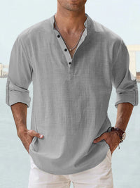 Eckhard | Herren Sommer Hemd | Langarm in Grau