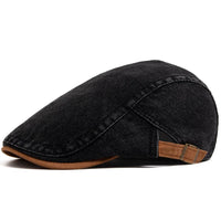 Otto | Premium Denim Flat Cap für Herren (1+1 GRATIS) in Schwarz