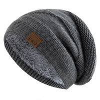 Luxe Eleganz Fleecemütze in Grau