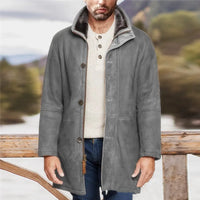 Ryan | Langer Wintermantel in Grau