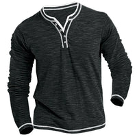 Addison™ | Herren Langarm V-Ausschnitt in Schwarz