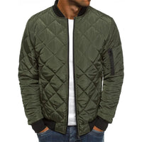Colby | PREMIUM QUALITÄT FREIZEITJACKE MIT DIAMANTMUSTER in Militärgrün