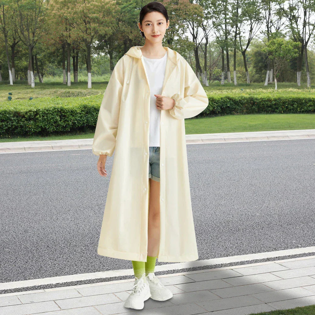 Unisex Regenponcho mit Kapuze - Wiederverwendbar und Winddicht für Outdoor-Aktivitäten