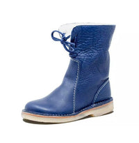 Alma - Gemütliche Stiefeletten mit Lammfellfutter für wärmende Wintertage | Warme und stylische Winterstiefeletten für Damen in Blau