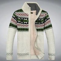 Logan | Vintage Strickjacke mit Reißverschluss in Weiß 2