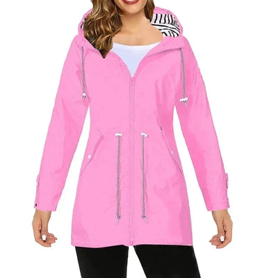 Stilvolles Damen-Regenjacke mit Reißverschluss und Kapuze für jeden Anlass