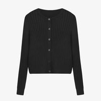 Elegantes Satinkleid - Stricktop-Kombinationsset in Schwarze Strickjacke