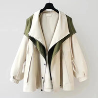 Stylischer Damen-Trenchcoat mit abnehmbarem Kragen – Übergangsjacke im modernen Design in Weiß