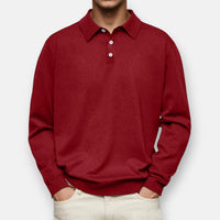 Aiden™ | Langarm-Polo in Rot