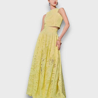 Lorina – Zweiteiler mit Cut-Out-Romantik in Gelb