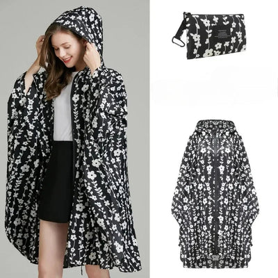 Damen Regenponcho mit Kapuze – Wasserdicht und stylisch für Outdoor-Aktivitäten