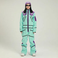 Damen Stylisch Einteiler Skianzug | Winter in Blau