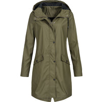 Regenjacke Damen Übergangsjacke | Figurbetont & Atmungsaktiv in Dunkelgrün