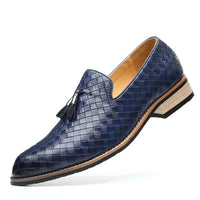 Herren Komfort Slip-On Loafer mit Absatz in Blau
