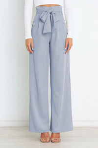 Isabella - Elegante Damenhose mit weitem Bein in Himmelblau
