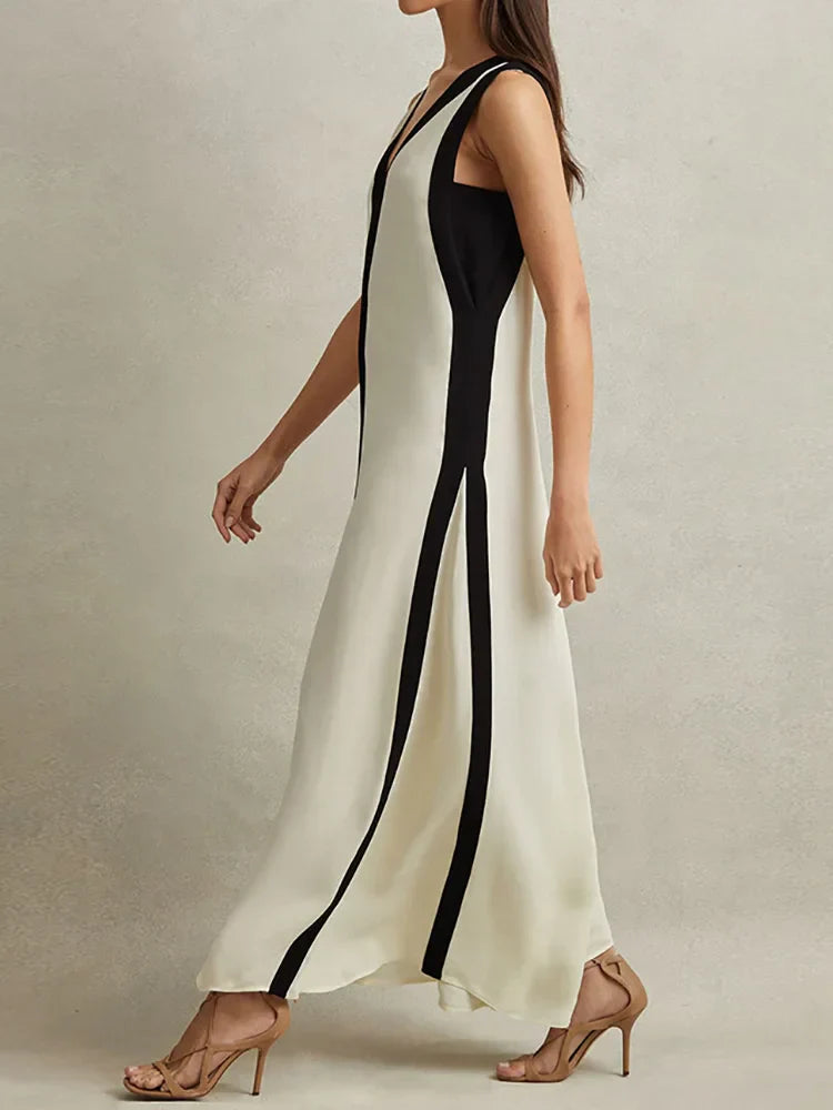 Sheila - Elegantes ärmelloses, rückenfreies Maxikleid