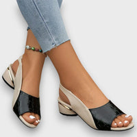Davinya – Elegante Sandalen mit Kroko-Optik in Schwarz