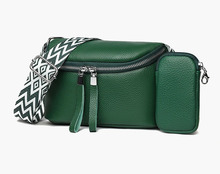 Nina | Finsläpad PU Leder-Umhängetasche