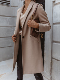 Eleganter Damen Wollmantel | Charmer in Aprikose