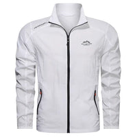 Klassische, luftige Windbreaker-Jacke für Männer - Pier in Weiß