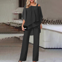 Adelle | Damen Zweiteiliges Set | Off Schulter in Schwarz